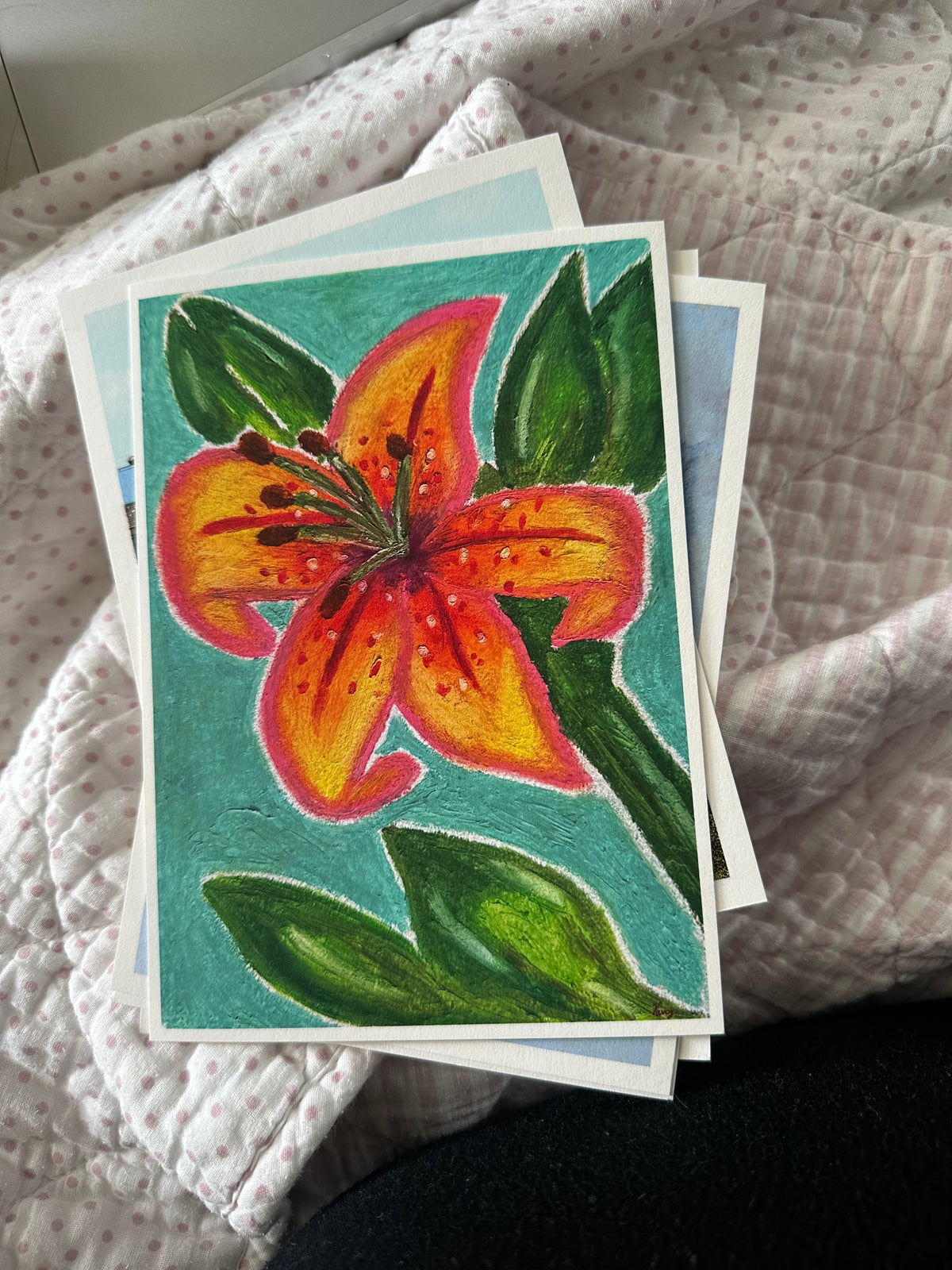 The Lily - Oil Pastel Print 5x7