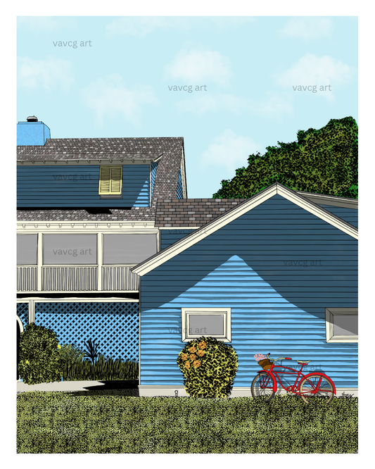 ‘summer at the blue house’ 5x7 print